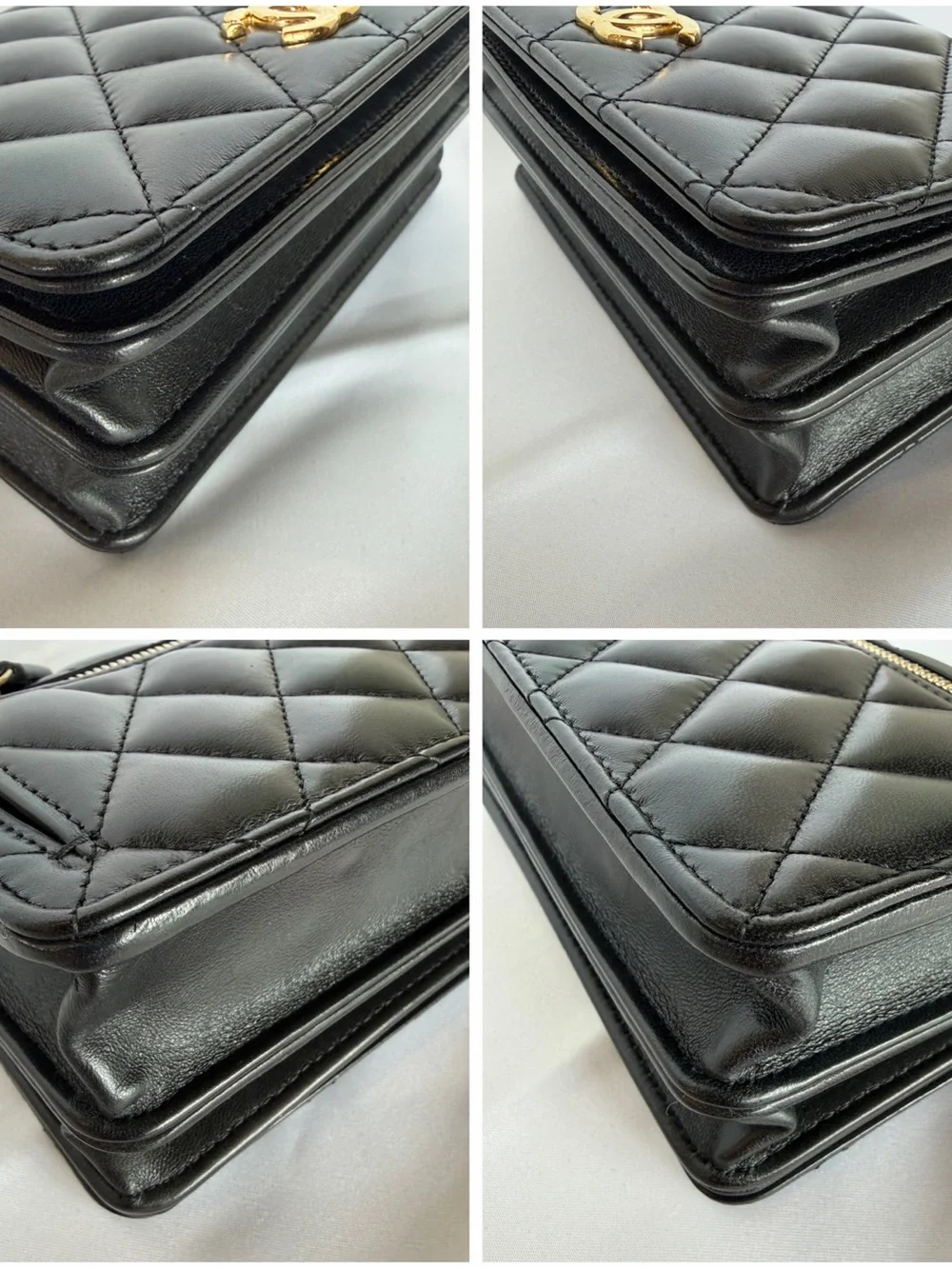 🎉SOLD🎉 CHANEL Black Lambskin WOC Wallet On Chain Gold Hardware GHW Cruise 2023 - Picture 12 of 12